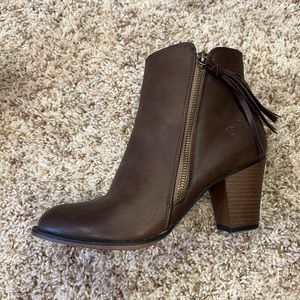 Brown slip up bootie -  never worn